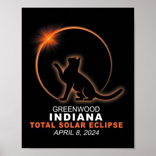 Poster Indiana Total Solar Eclipse 2024 1 (Devant)