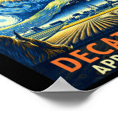 Poster Indiana Total Solar Eclipse 2024 Nuit étoilée (Coin)