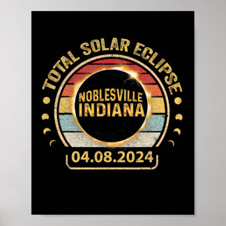 Poster Indiana Total Solar Eclipse Party 2024 Totalité