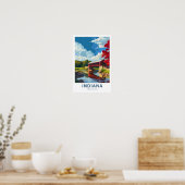 Poster Indiana United States Travel Print (Cuisine)