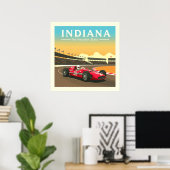 Poster Indiana vintage (Bureau à domicile)