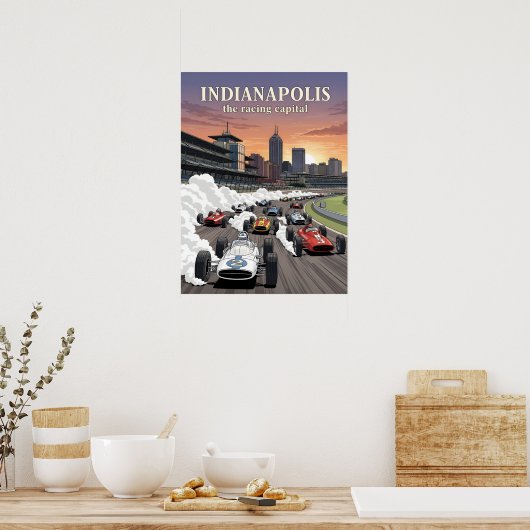 Poster Indianapolis, capitale mondiale de la course (Cuisine)