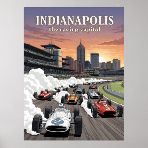 Poster Indianapolis, capitale mondiale de la course