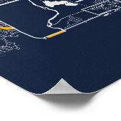 Poster Indianapolis - Indiana Bluefresh City Map (Coin)