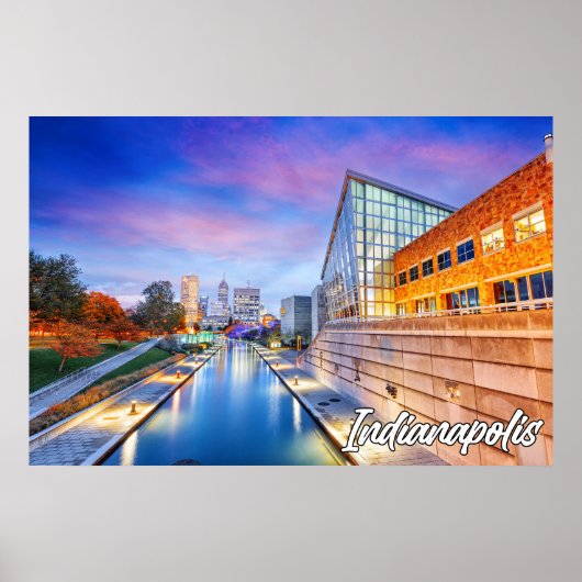 Poster Indianapolis, Indiana, Canal Walk (Devant)