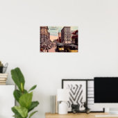 Poster Indianapolis, Indiana Downtown View (Bureau à domicile)