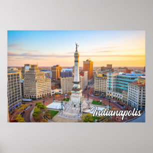 Poster Indianapolis, Indiana, États-Unis