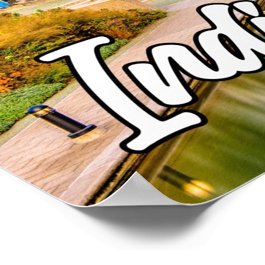 Poster Indianapolis, Indiana, États-Unis (Coin)