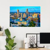 Poster Indianapolis, Indiana, États-Unis (Bureau à domicile)