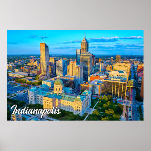 Poster Indianapolis, Indiana, États-Unis