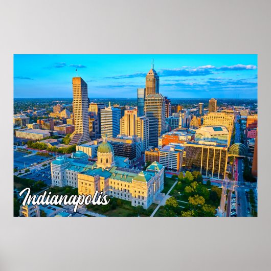 Poster Indianapolis, Indiana, États-Unis (Devant)
