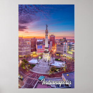 Poster Indianapolis, Indiana, États-Unis