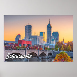 Poster Indianapolis, Indiana, États-Unis