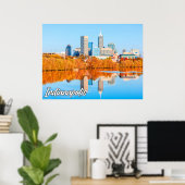 Poster Indianapolis, Indiana, États-Unis (Bureau à domicile)