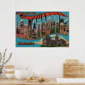 Poster Indianapolis, Indiana (Immeuble Capitale) (Cuisine)