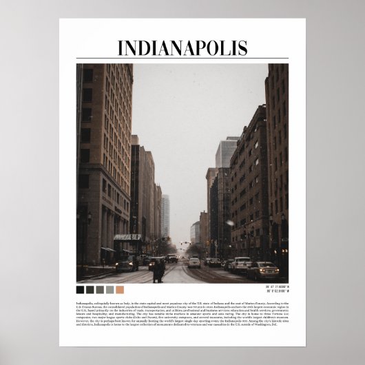 Poster Indianapolis - Indiana ( Indy - Etats-Unis) (Devant)