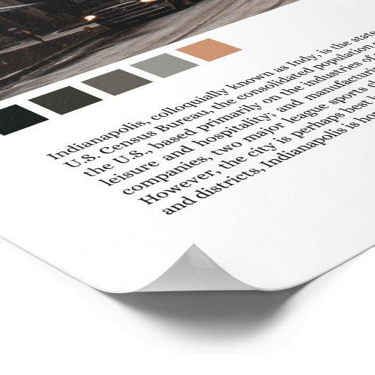 Poster Indianapolis - Indiana ( Indy - Etats-Unis) (Coin)