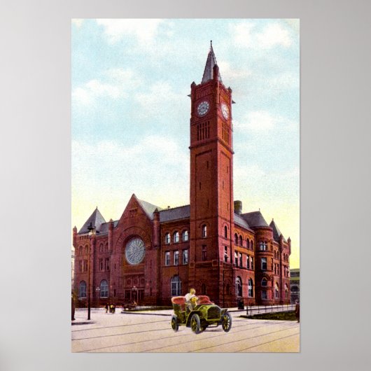 Poster Indianapolis Indiana Union Station 1915 (Devant)