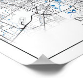 Poster Indianapolis Indiana USA Travel City Map (Coin)