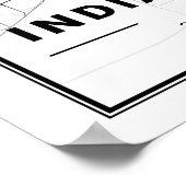 Poster Indianapolis Indiana USA Travel City Map (Coin)