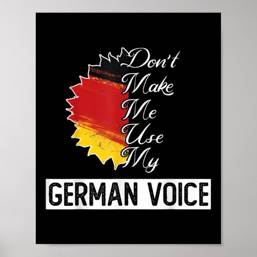 Poster Indicateur Allemand _ _ Ne Me Faites Pas Utiliser  (Devant)