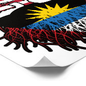 Poster Indicateur Antiguan American USA Tree Roots (Coin)