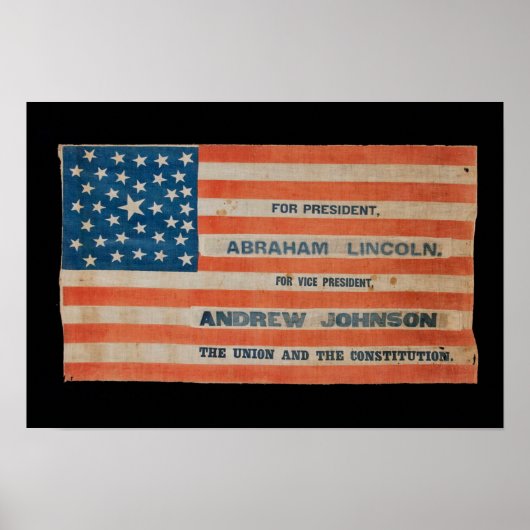 Poster Indicateur de bannière de la campagne Lincoln John (Devant)