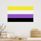 Poster Indicateur de fierté non binaire (Cuisine)