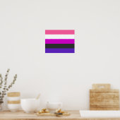 Poster Indicateur de la fierté du fluide genderfluide (Cuisine)