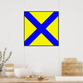 Poster indicateur de signal de l'alphabet maritime numéro (Cuisine)