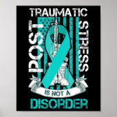 Poster Indicateur De Stress Traumatique turquoise Post-Ru (Devant)