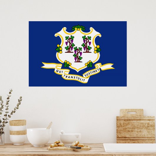 Poster Indicateur d'état Connecticut (Cuisine)