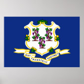 Poster Indicateur d'état Connecticut (Devant)
