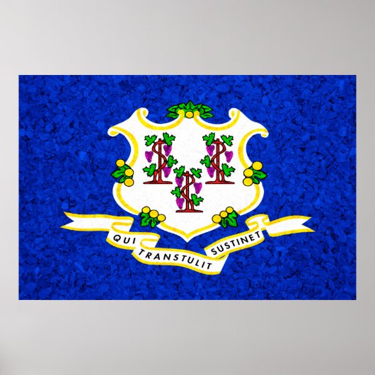 Poster Indicateur d'état Connecticut (Devant)
