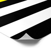 Poster Indicateur Dispatchers de ligne jaune mince (Coin)