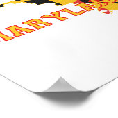 Poster Indicateur et carte de l'état du Maryland (Coin)