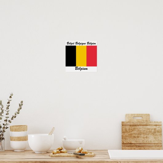 Poster Indicateur Langues de Belgique (Cuisine)