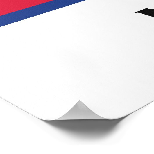 Poster Indicateur Népal de texte personnalisé (Coin)