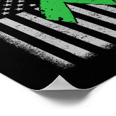 Poster Indicateur Vert Famille Ribbon Sensibilisation aux (Coin)