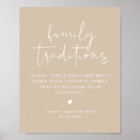 INDIE Boho Beige Family Traditions Baby shower