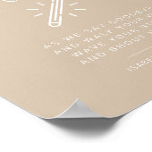 Poster INDIE Boho Beige Let Love Mariage Signal (Coin)