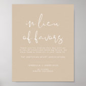 Poster INDIE Boho Beige Lieu de faveurs Mariage (Devant)