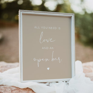 Poster INDIE Boho Beige Tout ce dont vous avez besoin est