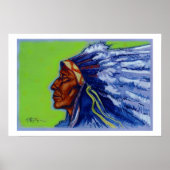 Poster Indien bleu (Devant)