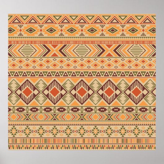 Poster Indien péruvien : Tribal Geometry Seamless (Devant)
