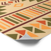 Poster Indien péruvien : Tribal Geometry Seamless (Coin)
