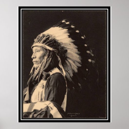 Poster Indienne vintage : Peur de l'aigle, Sioux - (Devant)