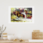 POSTER INDIENS AMÉRICAINS NATIFS - CHEYENNE (Cuisine)