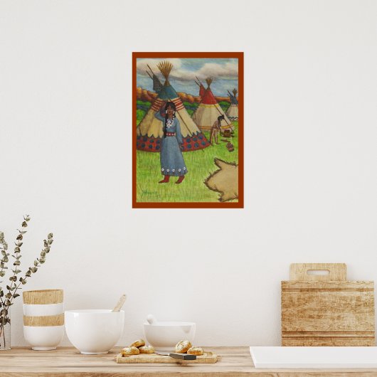 Poster Indiens Blackfoot (Cuisine)