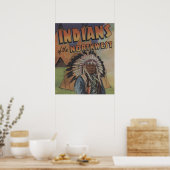Poster Indiens du Nord-Ouest - Indian Chief & Teepee (Cuisine)